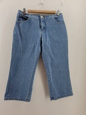 No Boundaries Jean Capri Womens 9 Blue Light Wash Low Rise Y2K Cropped Jeans